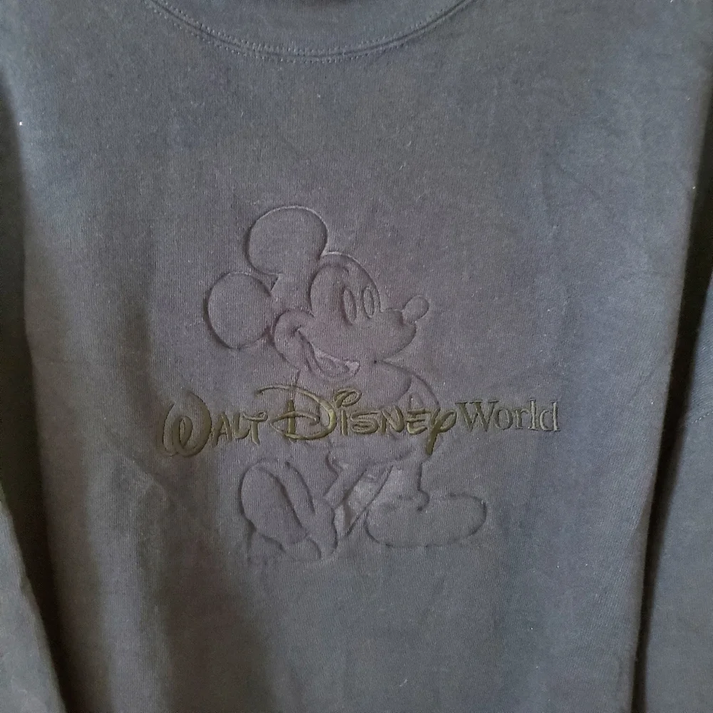 Vintage Walt Disney World Crewneck Pullover Navy Blue Embroider Sweater Size 3XL - Picture 6 of 7